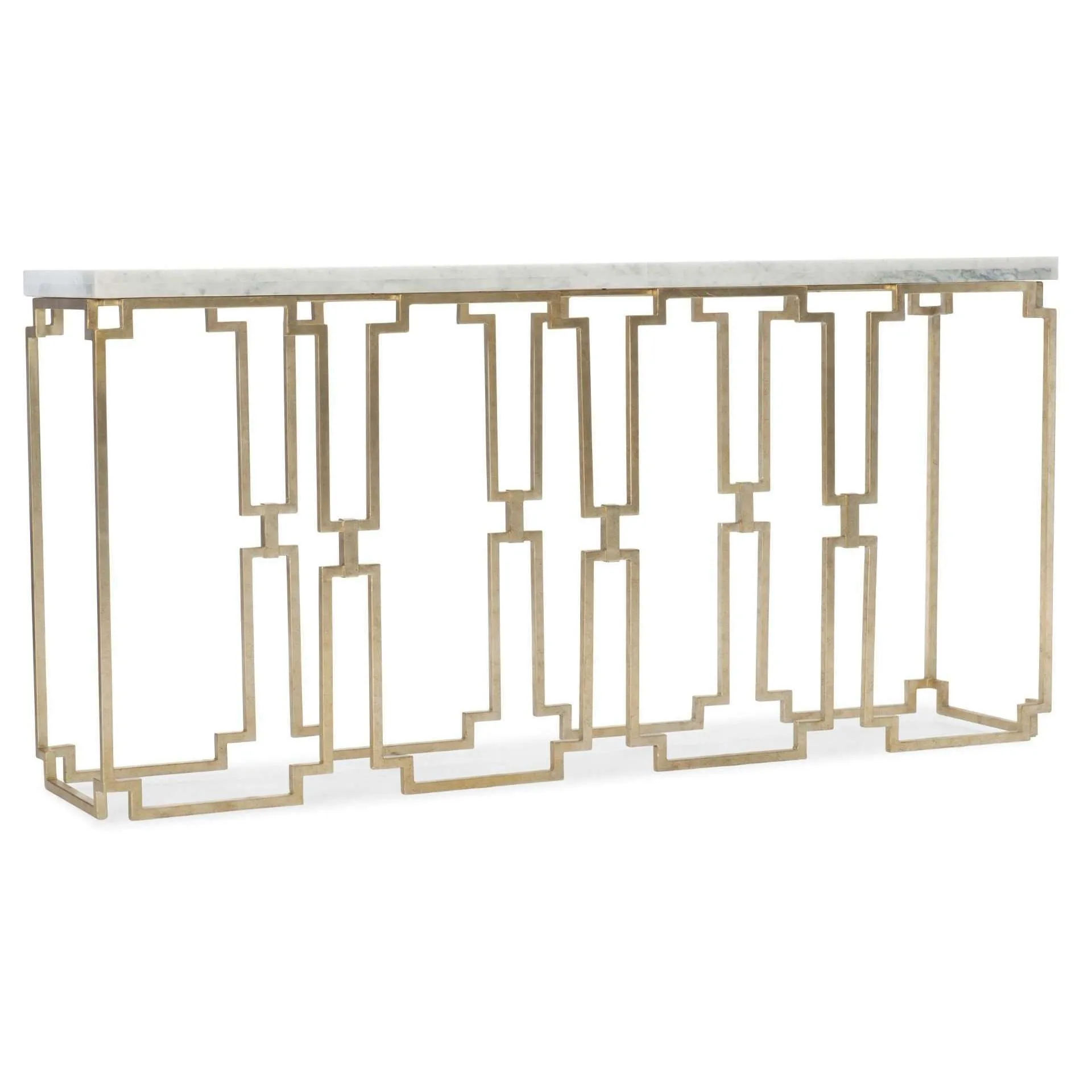 1687-80 Evermore Console Table with Kalala White Marble Top & Gold Metal Base – Stylish & Chic