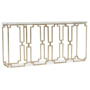 1687-80 Evermore Console Table with Kalala White Marble Top & Gold Metal Base – Stylish & Chic