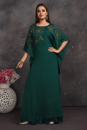 300671 Dark Green Kaftaan Gown