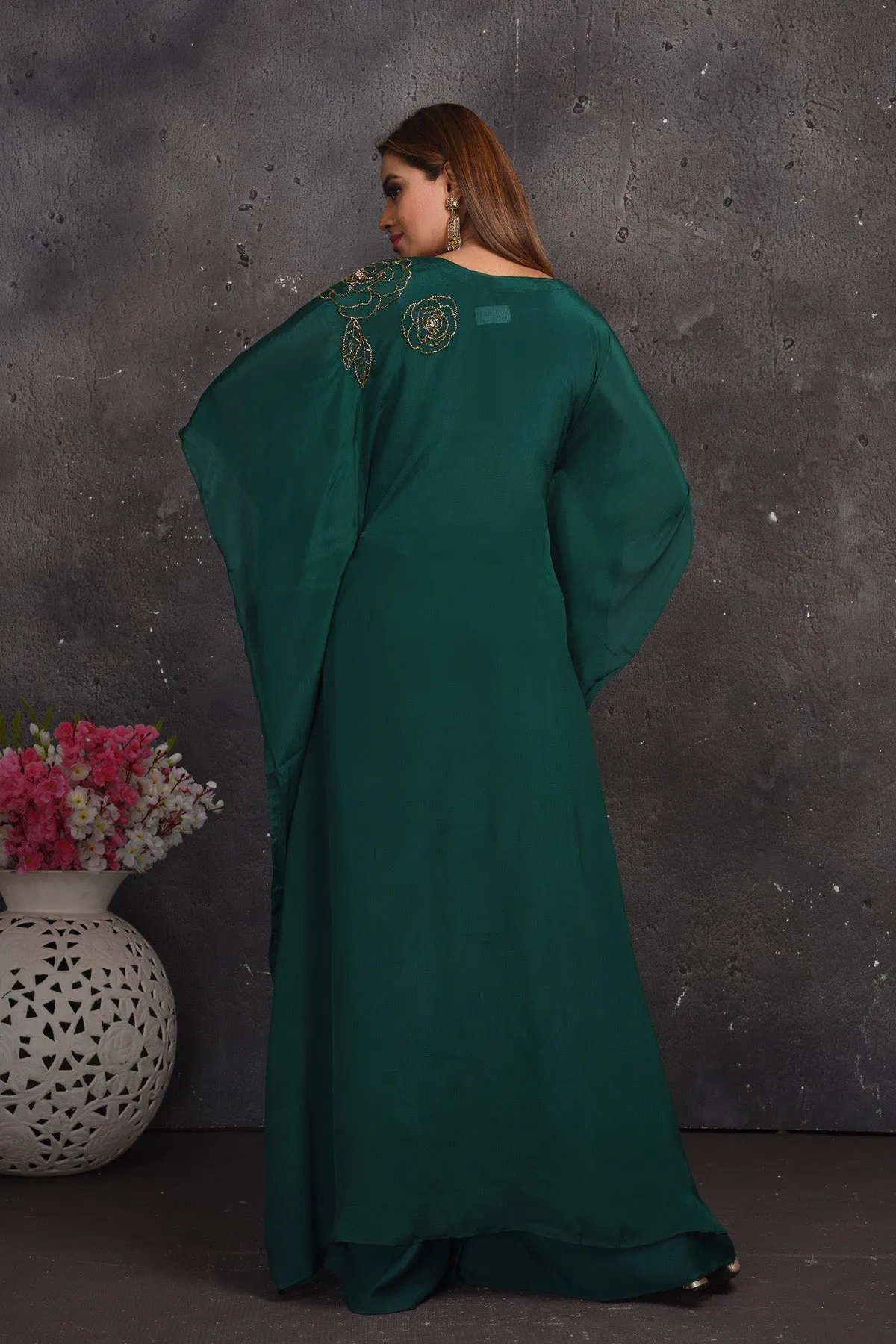300671 Dark Green Kaftaan Gown