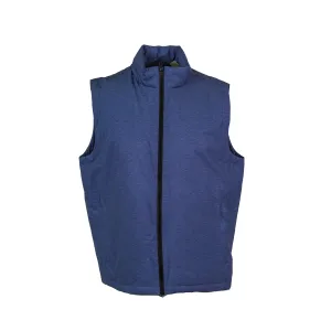 32 Heat Men's Water Resistant Full Zip Down Vest Blue Size XL