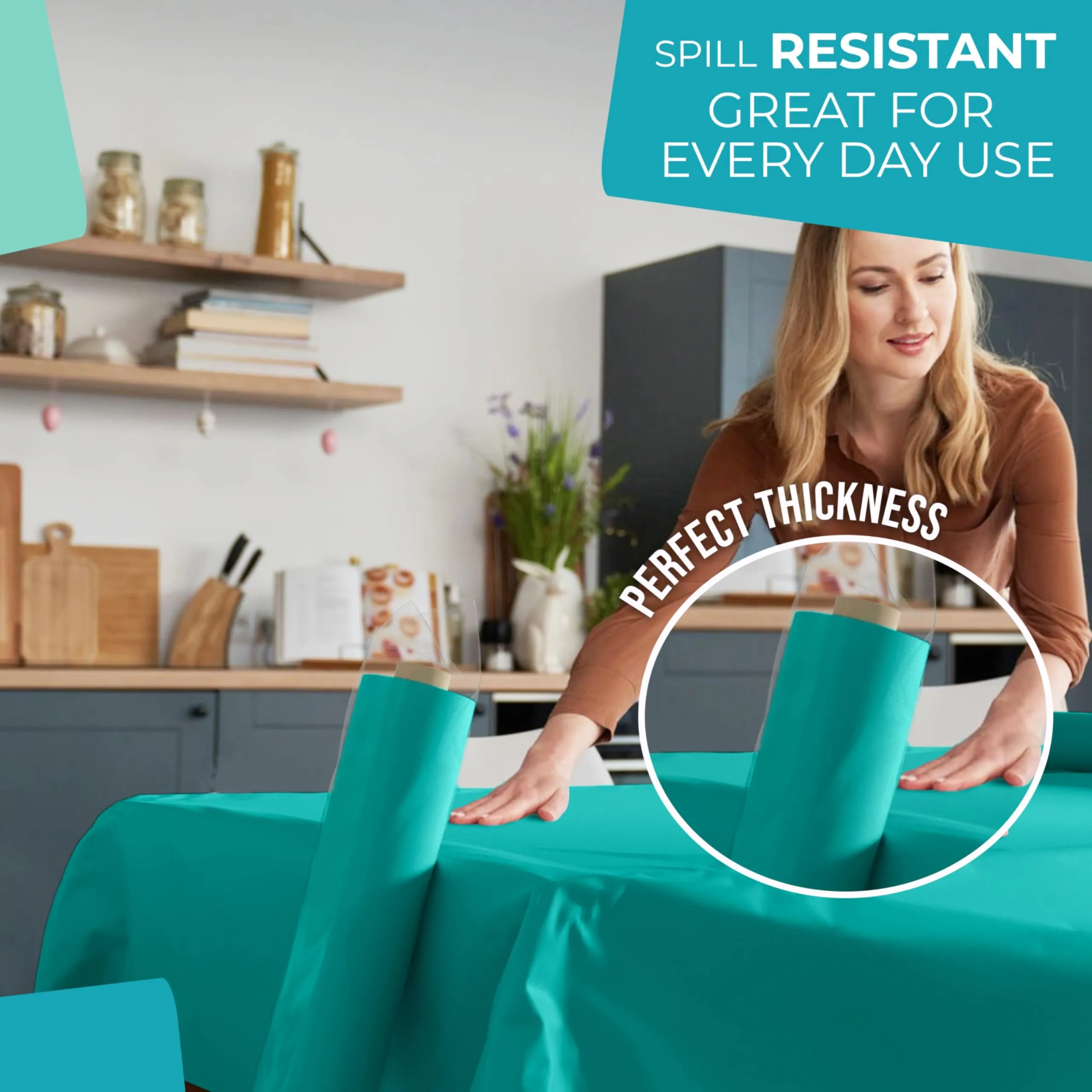 40 In. x 300 Ft. Premium Teal Table Roll