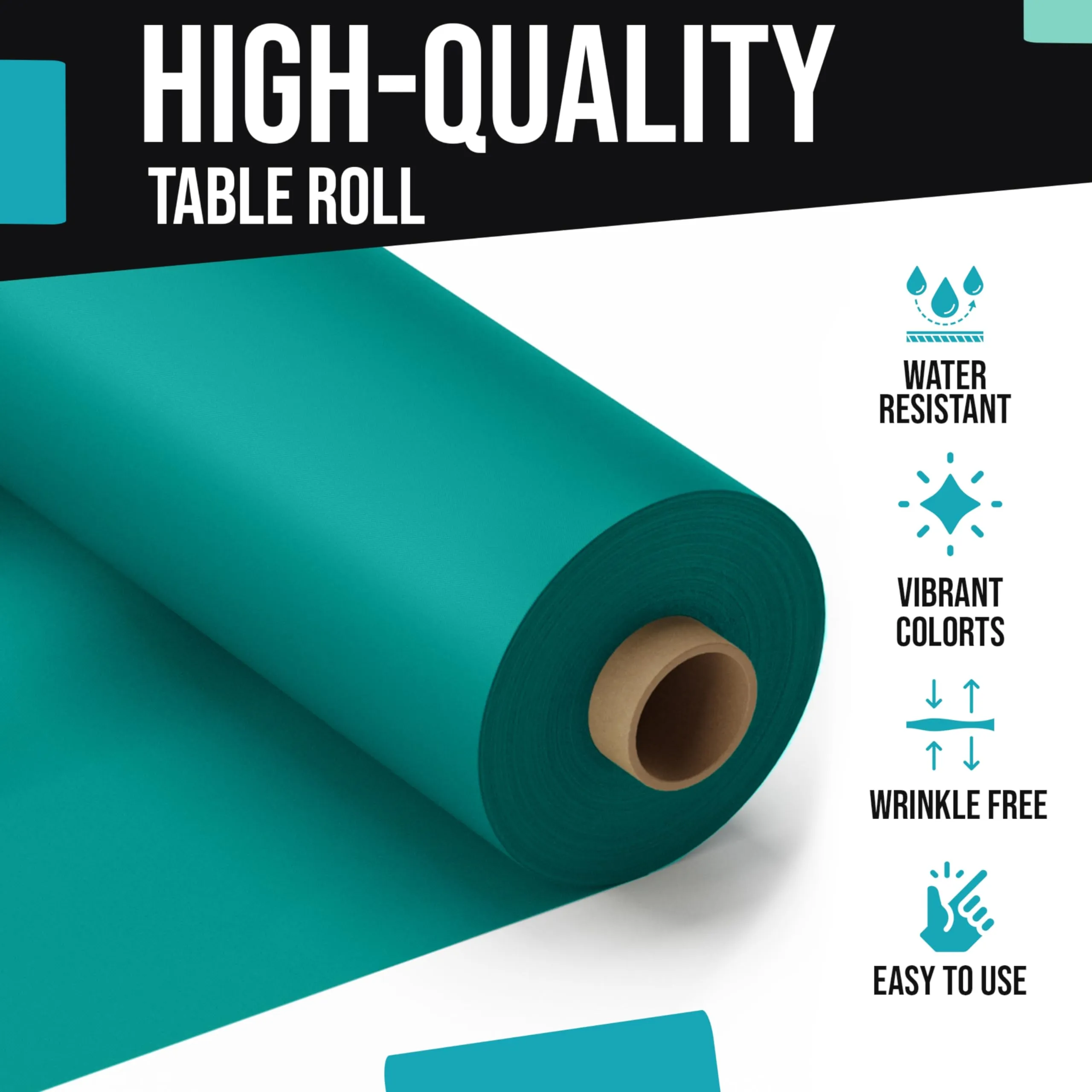 40 In. x 300 Ft. Premium Teal Table Roll