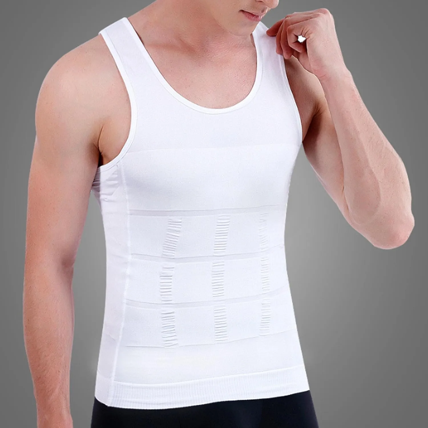 5 Pack Mens Compression Shirts Short Sleeve Athletic Workout T-Shirts Shapewear Undershirts Running T-Shirt Tops