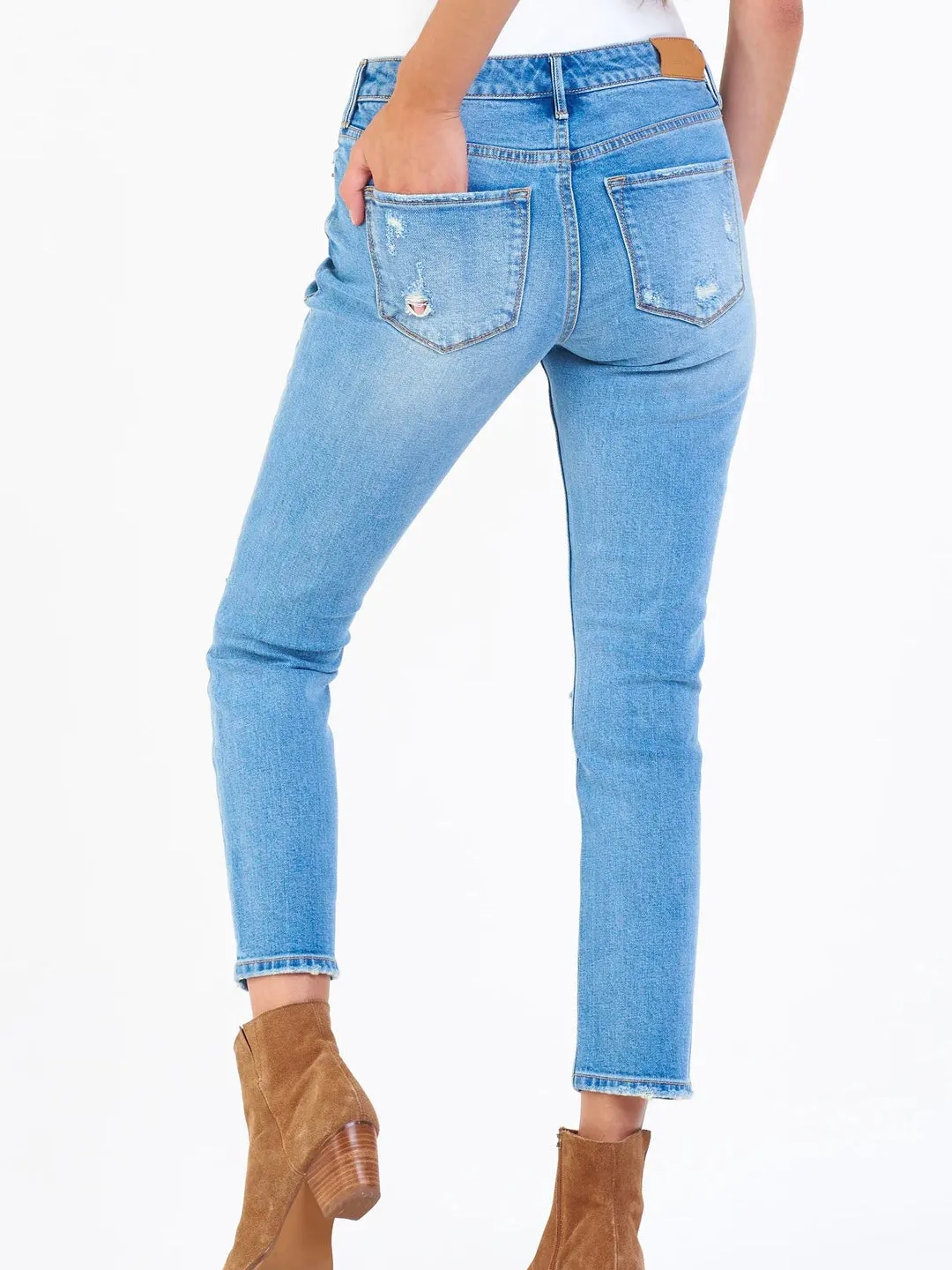 Aiden High Rise Girlfriend Jeans Palm Springs