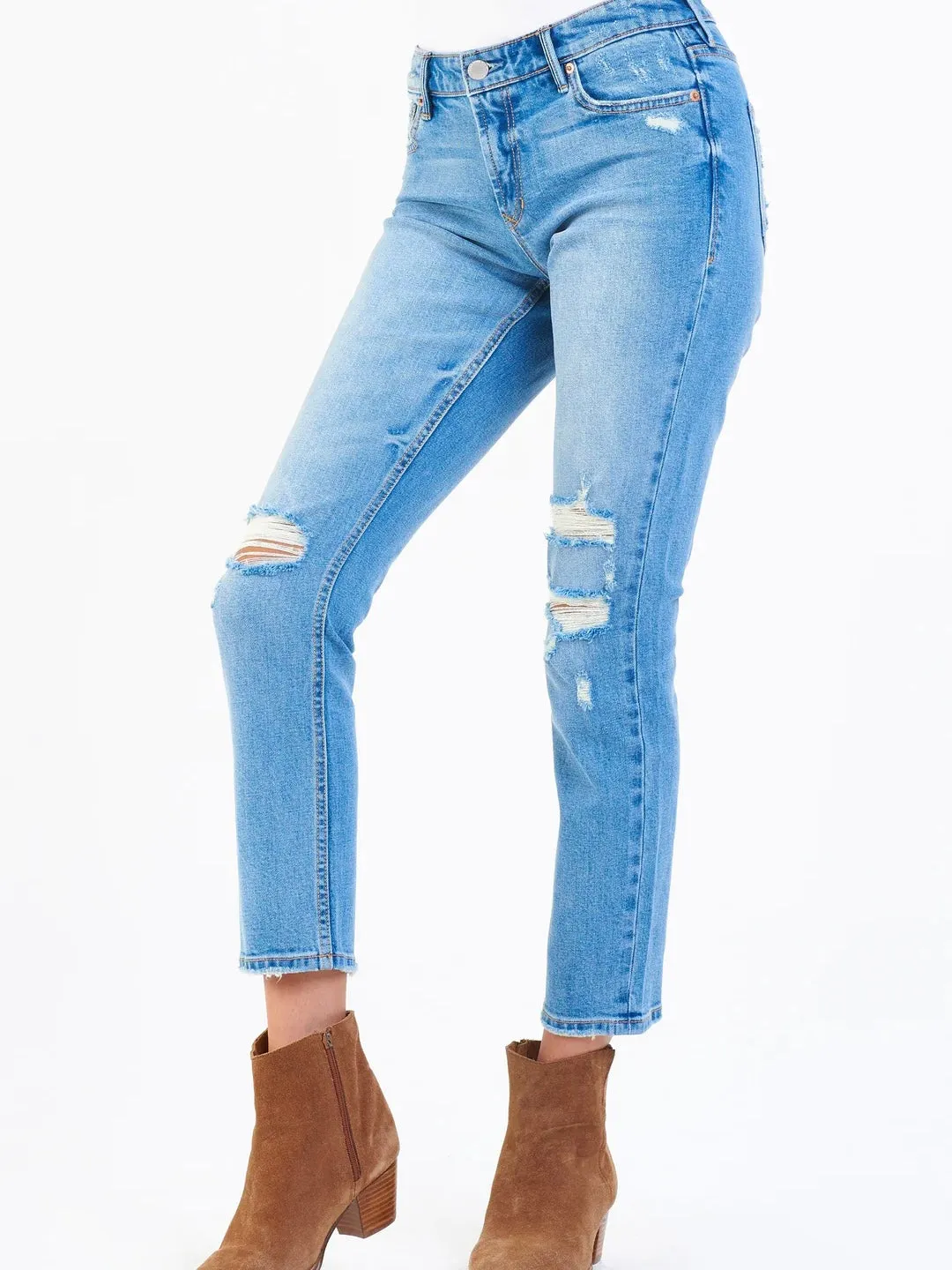 Aiden High Rise Girlfriend Jeans Palm Springs