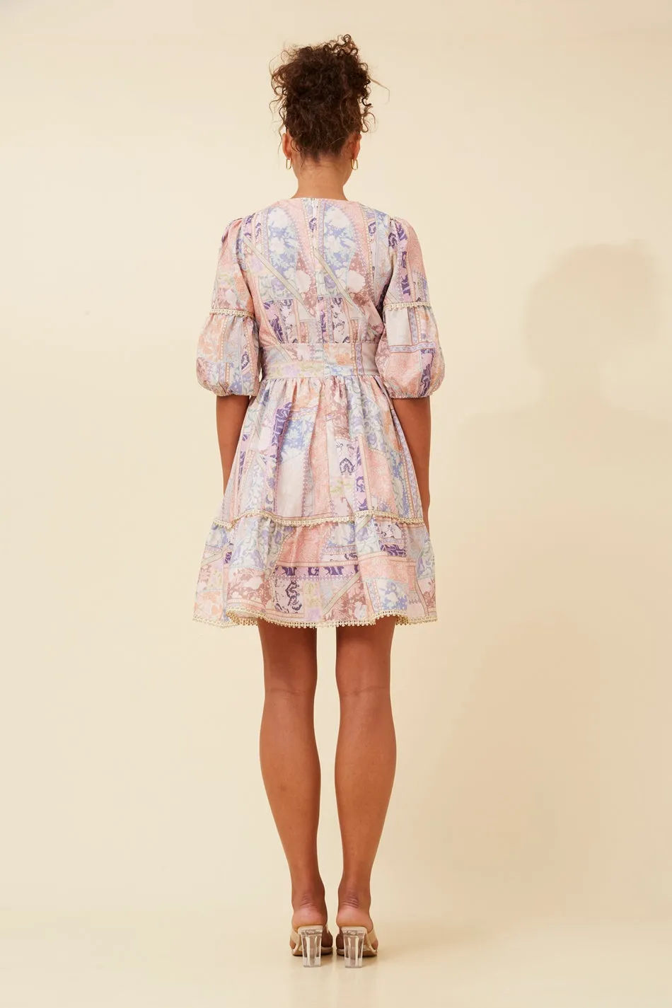 AITANA PATCHWORK SHORT DRESS
