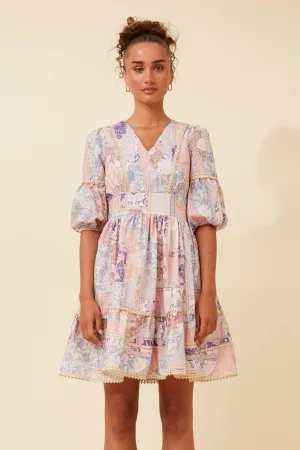 AITANA PATCHWORK SHORT DRESS