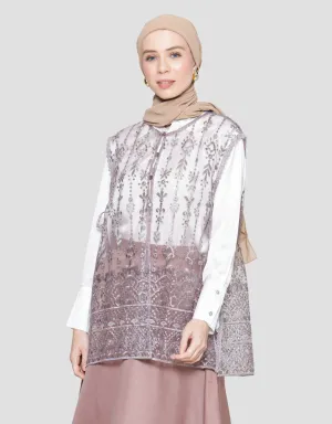 Annisa Organza Vest With Pearl Button Wanita