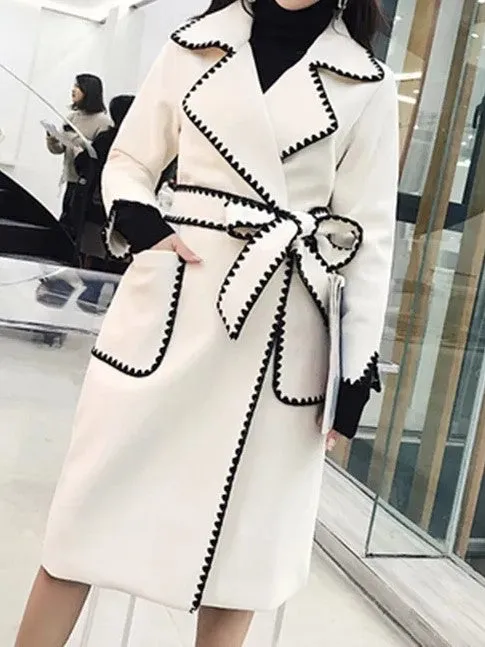 AURA Plush Long Sleeve Belted Coat