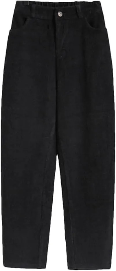 Autumn Winter Harem Pants for Women, Streetwear Casual Loose Long Trousers, Female Elastic High Waist Pants
