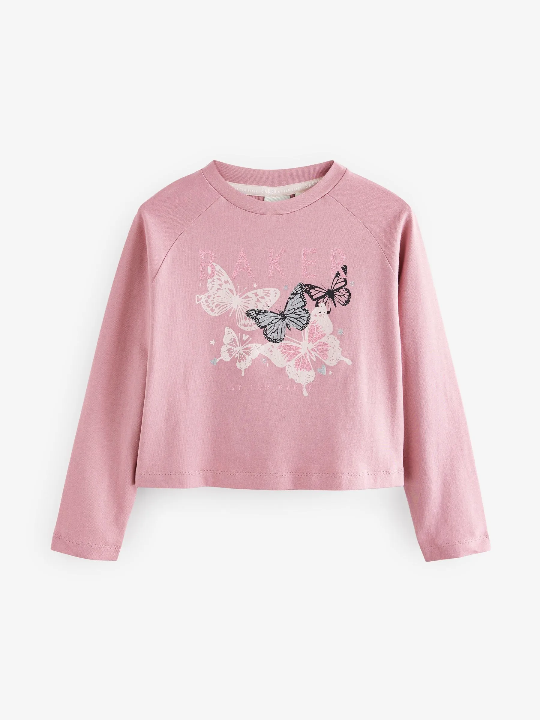 Baker by Ted Baker Multi Printed Long Sleeve 100% Cotton T-Shirts 3 Pack