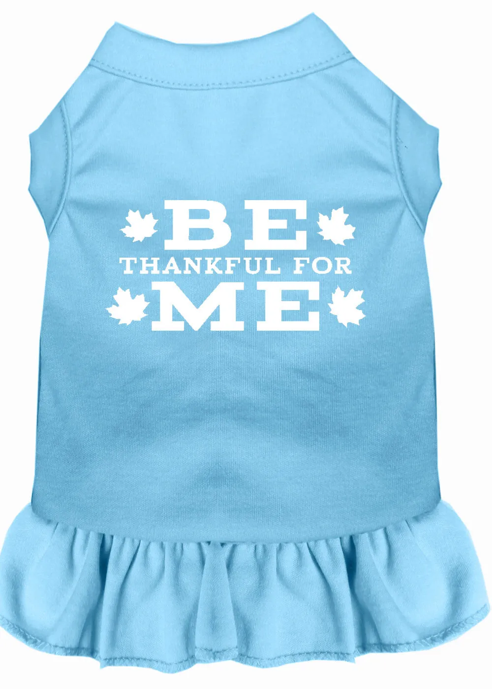 Be Thankful For Me Screen Print Dress Baby Blue Xxxl