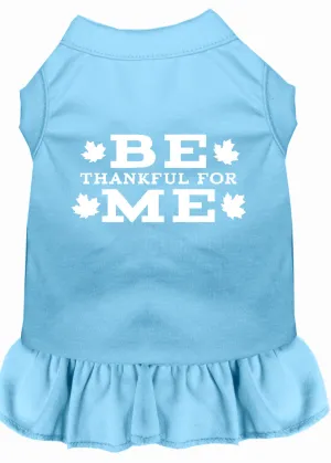 Be Thankful For Me Screen Print Dress Baby Blue Xxxl