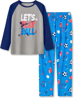 Beezizac Little & Big Boys Pajamas 2-Piece Cool Cozy Long Sleeve & Pants PJ Set Soft Kid Outfits Size 6-18