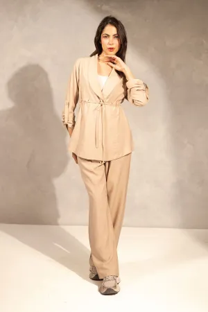 Beige Chic Tied Summer Set
