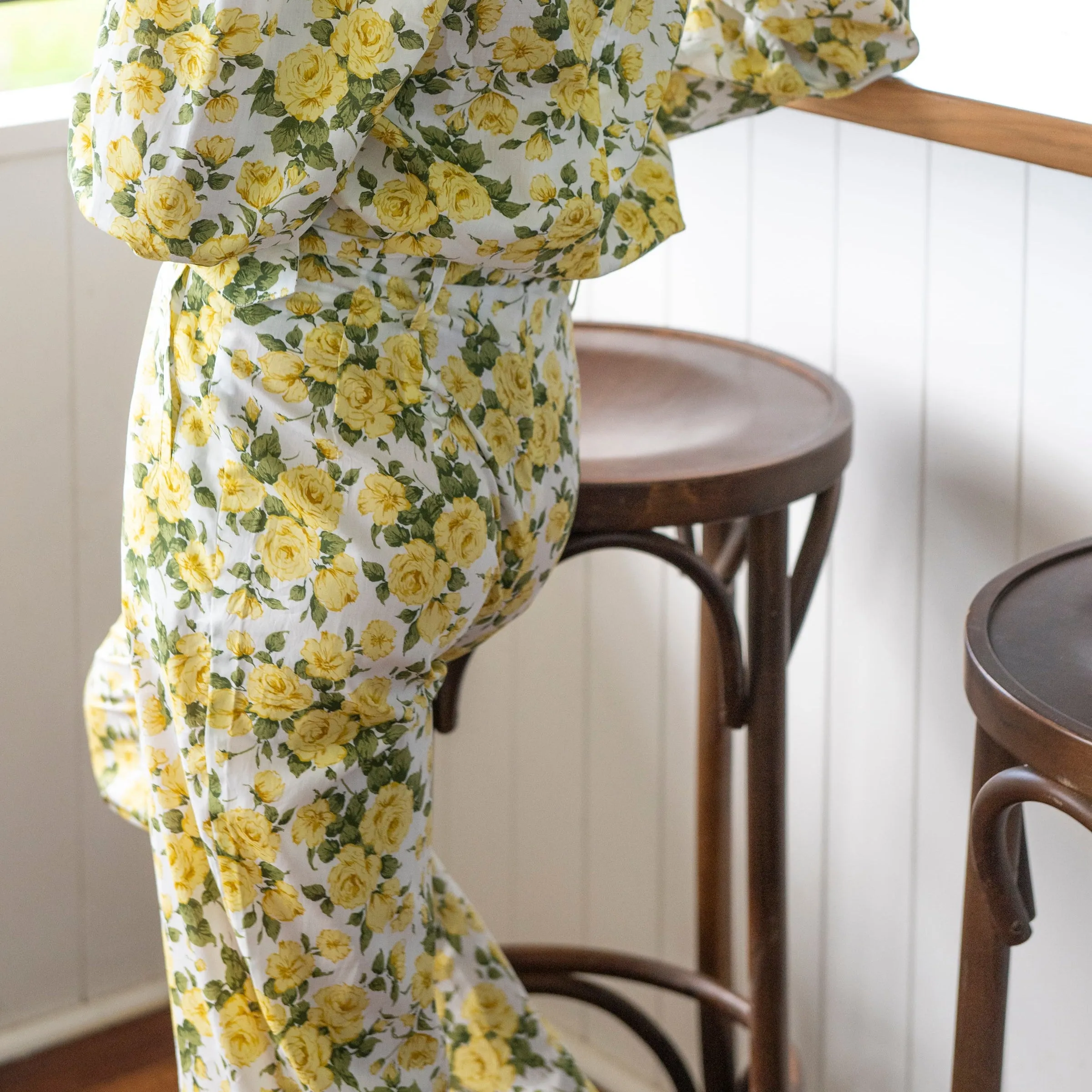 Belted Cotton Pants, 'Carline Rose' Liberty Fabrics