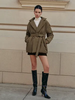 Belted Lapel Cozy Winter Coat