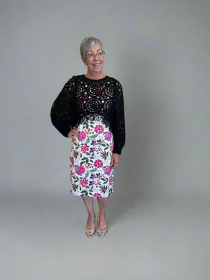 Bittermoon - Crochet Cover Up Top - T573 - Black