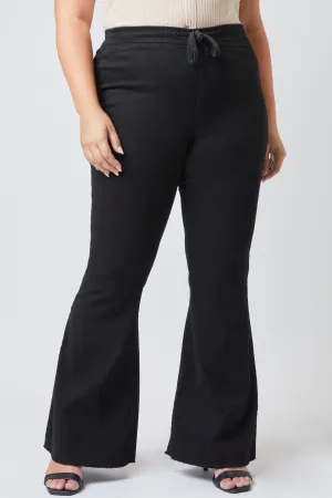Black Pull-on Flare Jeans