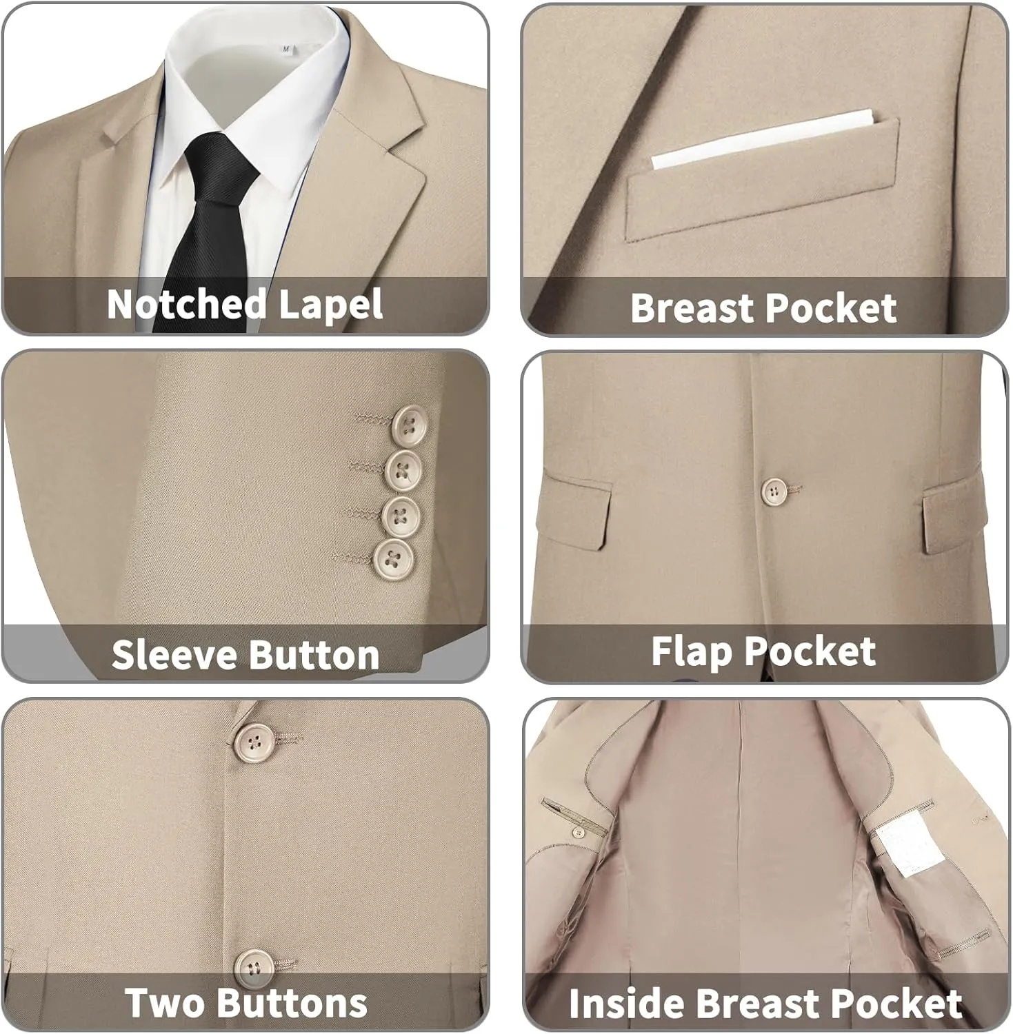 Blazer for Men Casual Mens Suit Jacket Slim Fit Men's Suit Outfit Notch Lapel Men's Sport Coats & Blazers