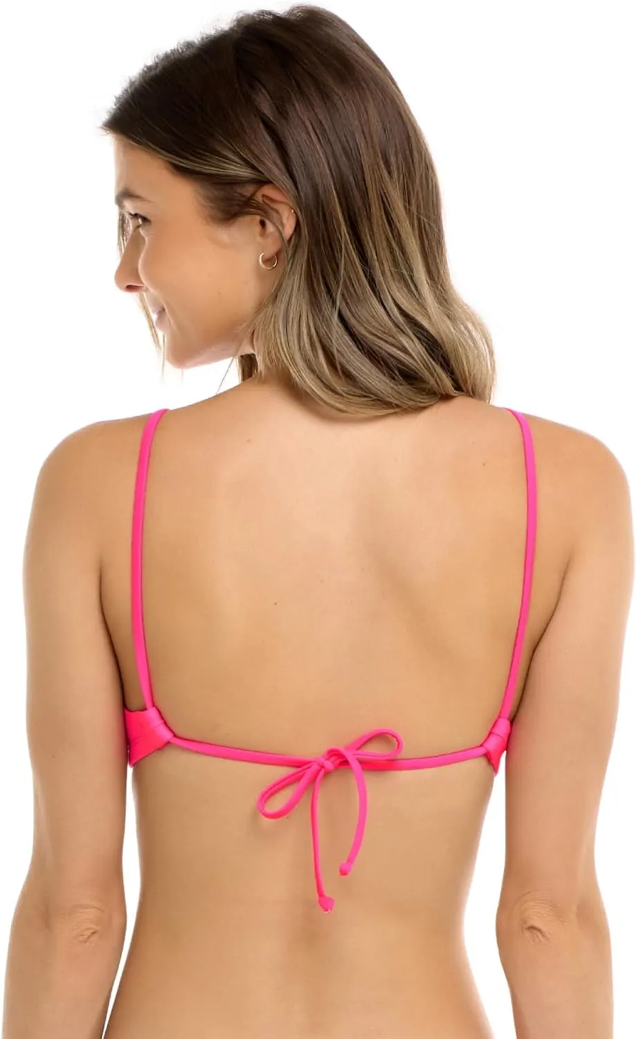 Body Glove Women's Standard Smoothies Alesha Solid High Neck Bikini Top Swimsuit with Adjustable 2-Way Back Detail