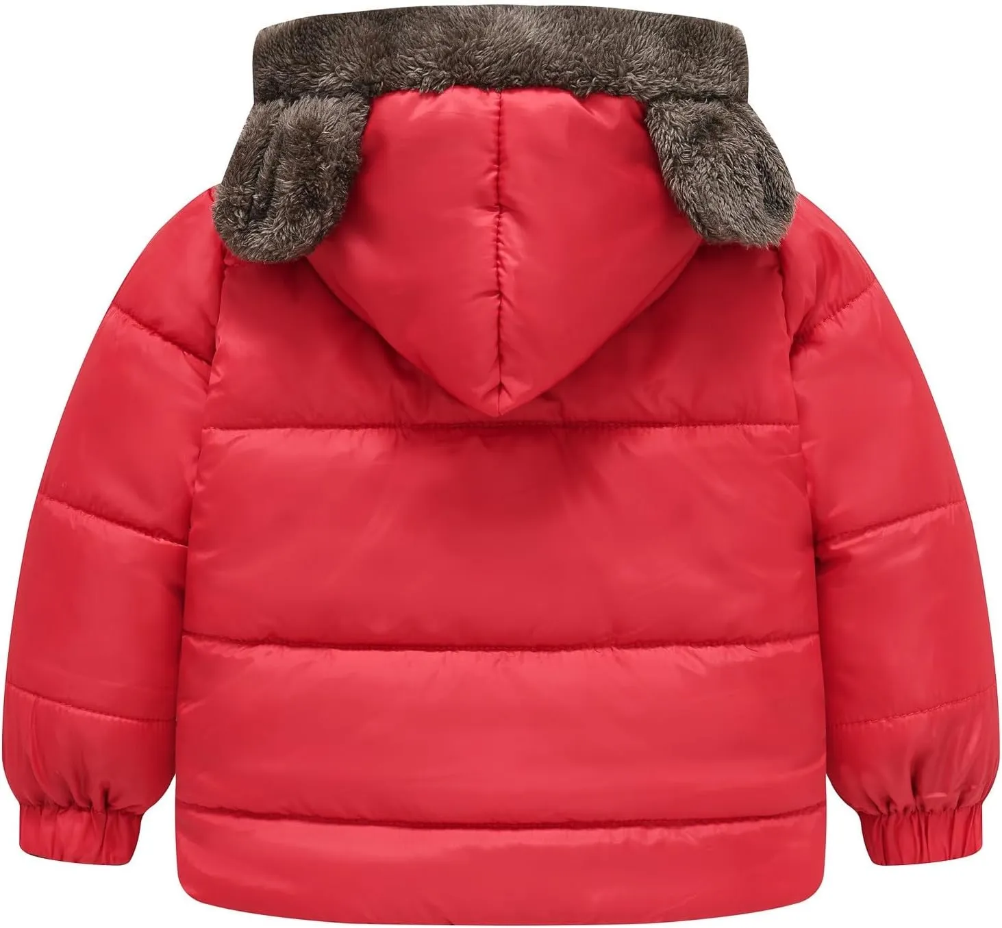 Boys Girls Solid Color Ears Cute Puffer Pocket Children Short Cotton Padded Childrens Coat Snow Coat Girls Jacket Outfit