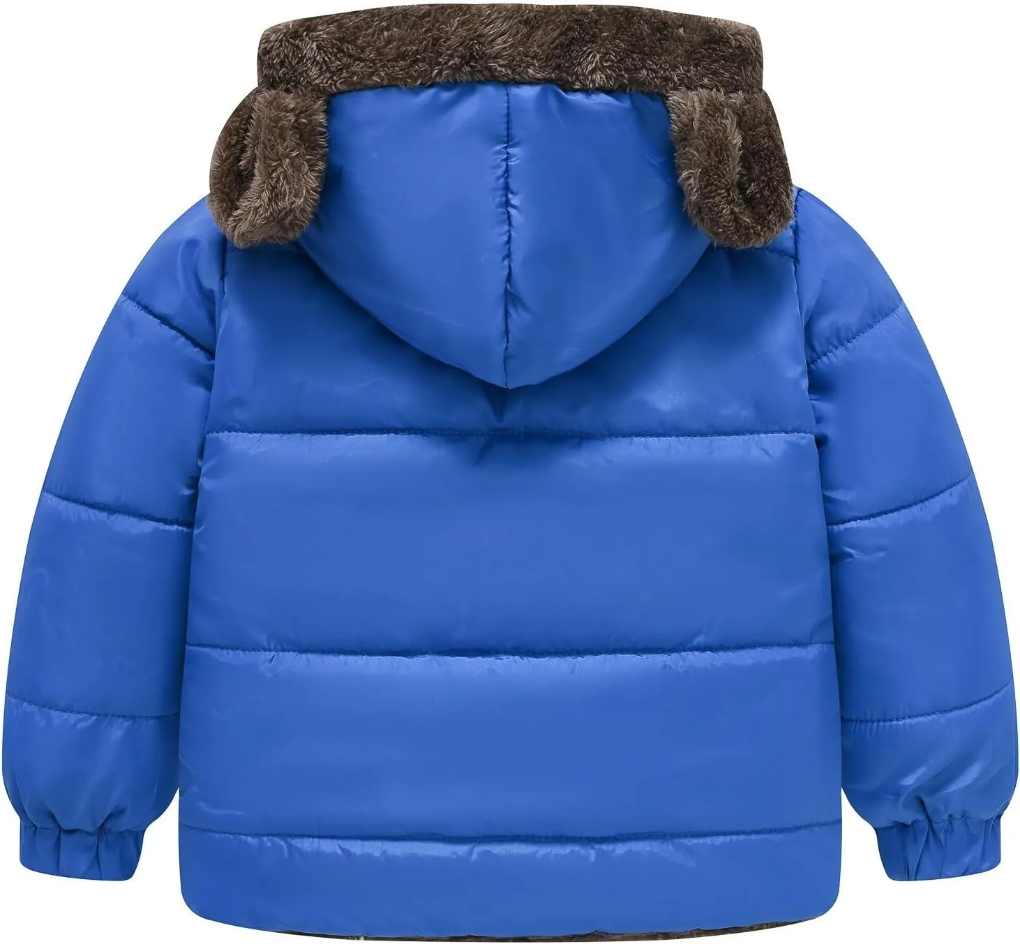 Boys Girls Solid Color Ears Cute Puffer Pocket Children Short Cotton Padded Childrens Coat Snow Coat Girls Jacket Outfit