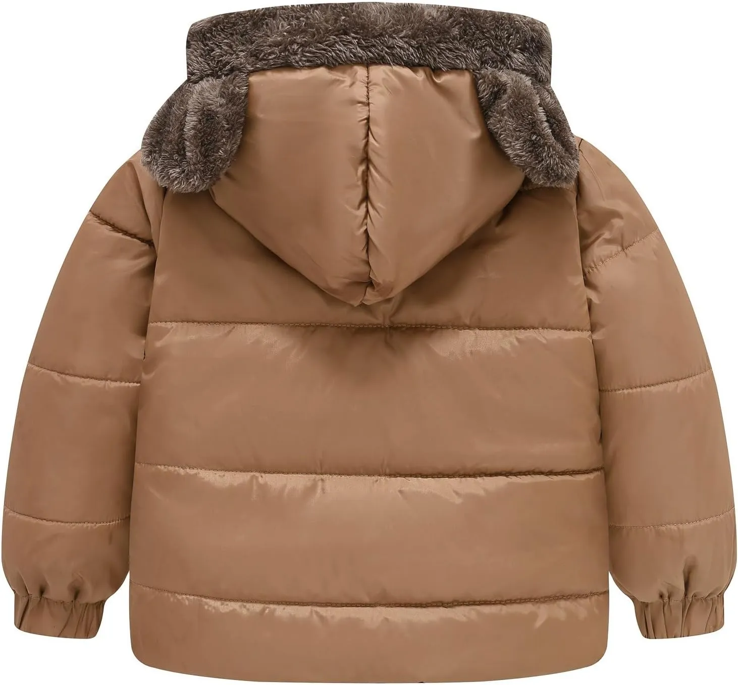 Boys Girls Solid Color Ears Cute Puffer Pocket Children Short Cotton Padded Childrens Coat Snow Coat Girls Jacket Outfit