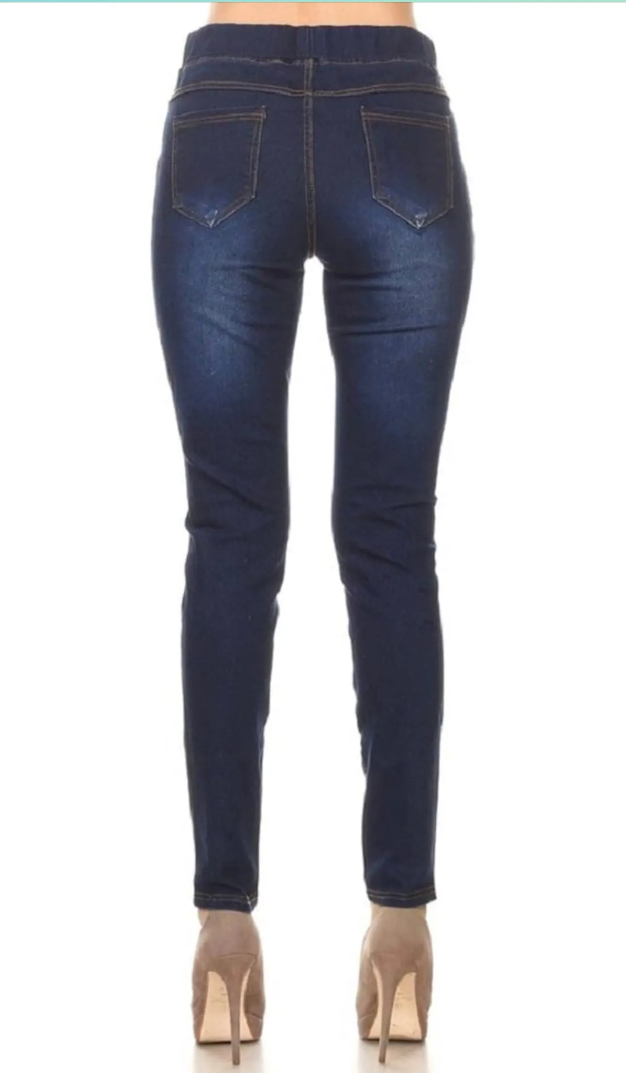 Brenda’s Distressed Denim Jeggings