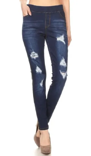 Brenda’s Distressed Denim Jeggings