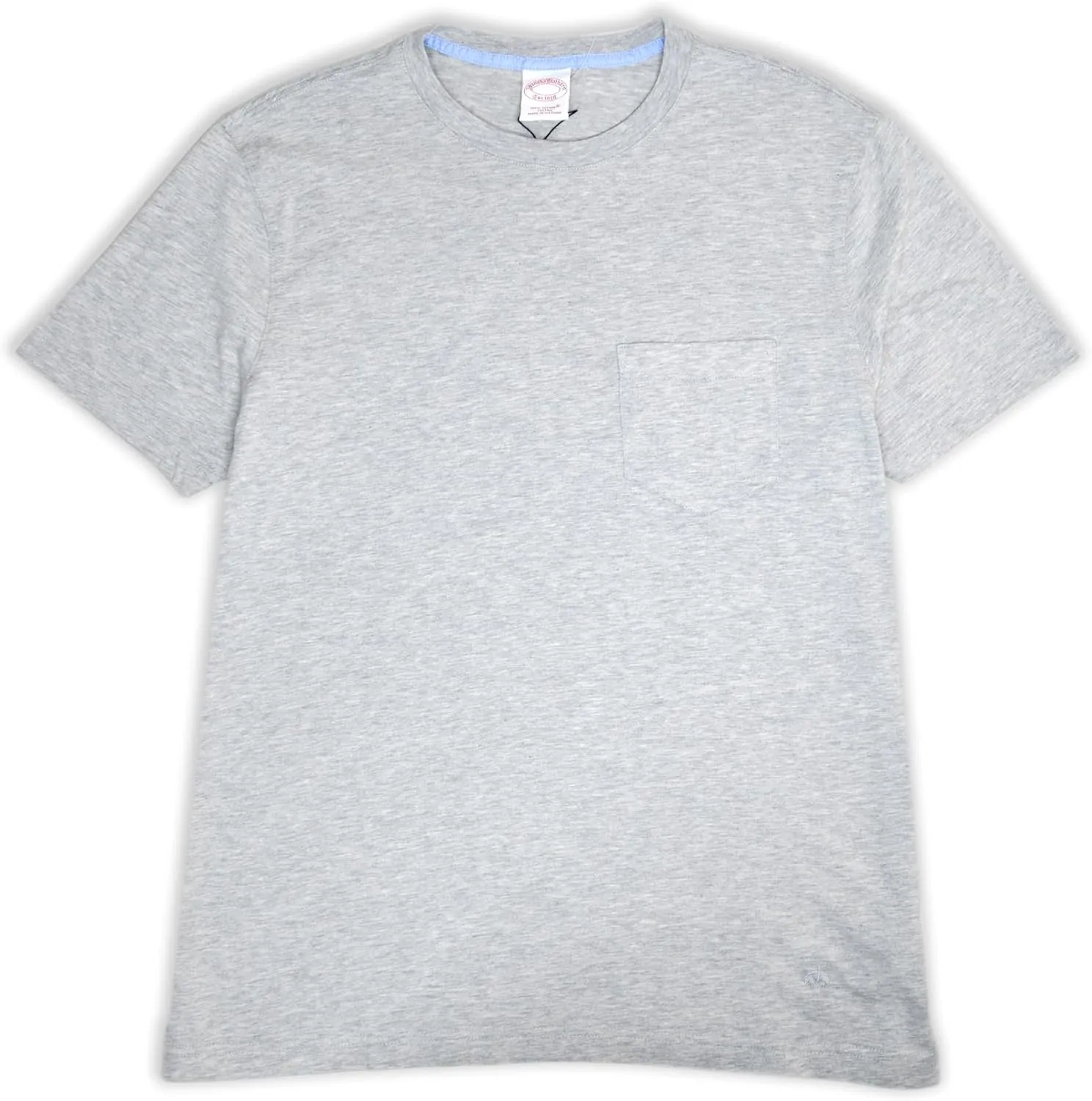 Brooks Brothers Men's Supima Cotton Golden Fleece Embroidery Crewneck Pocket Tee T-Shirt,