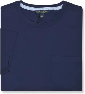 Brooks Brothers Men's Supima Cotton Golden Fleece Embroidery Crewneck Pocket Tee T-Shirt,