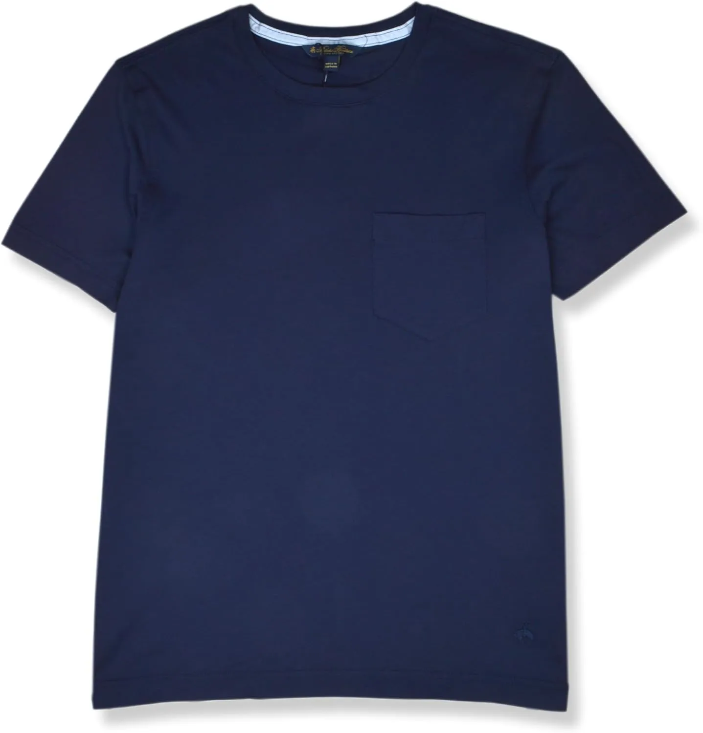 Brooks Brothers Men's Supima Cotton Golden Fleece Embroidery Crewneck Pocket Tee T-Shirt,