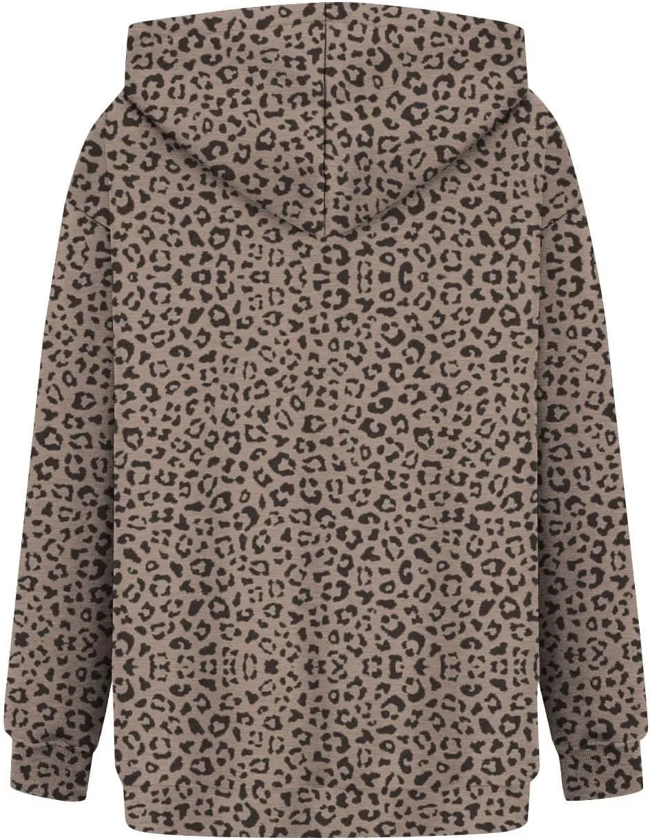 Camo Hoodie Womens Maple Leaf Graphic Fleece Hooded Sweatshirt Oversized Hoodies For Women Trendy Cute Leopard Print Tops