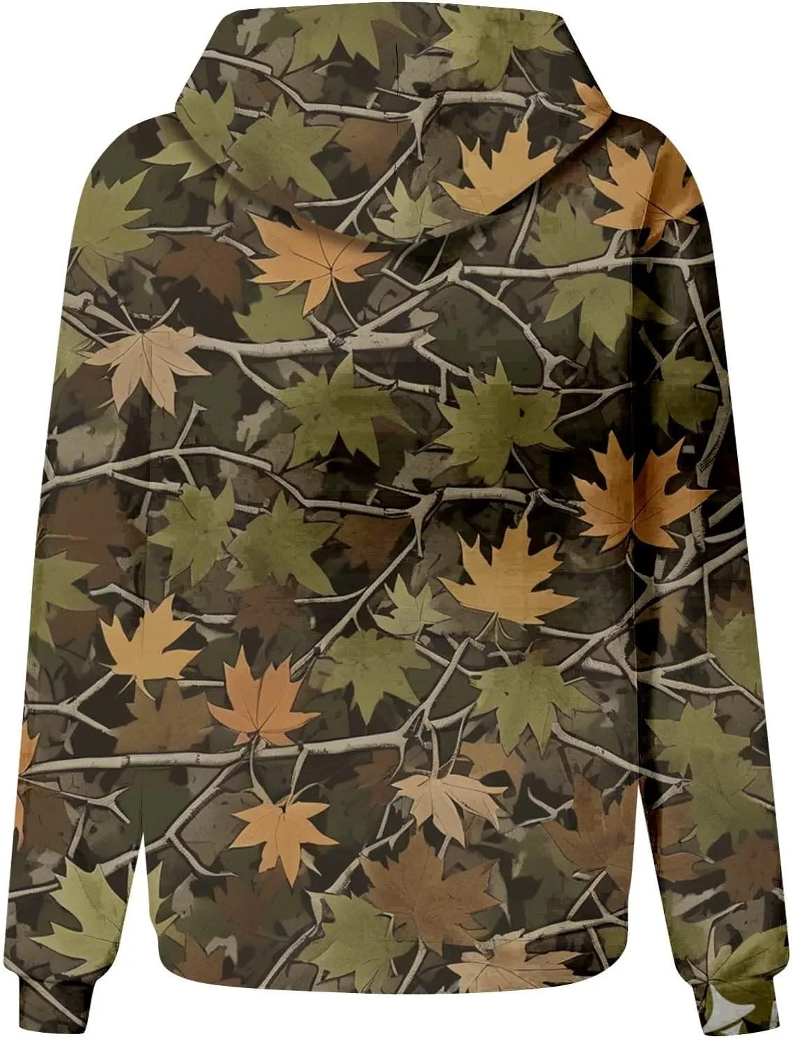 Camo Hoodie Womens Maple Leaf Graphic Fleece Hooded Sweatshirt Oversized Hoodies For Women Trendy Cute Leopard Print Tops