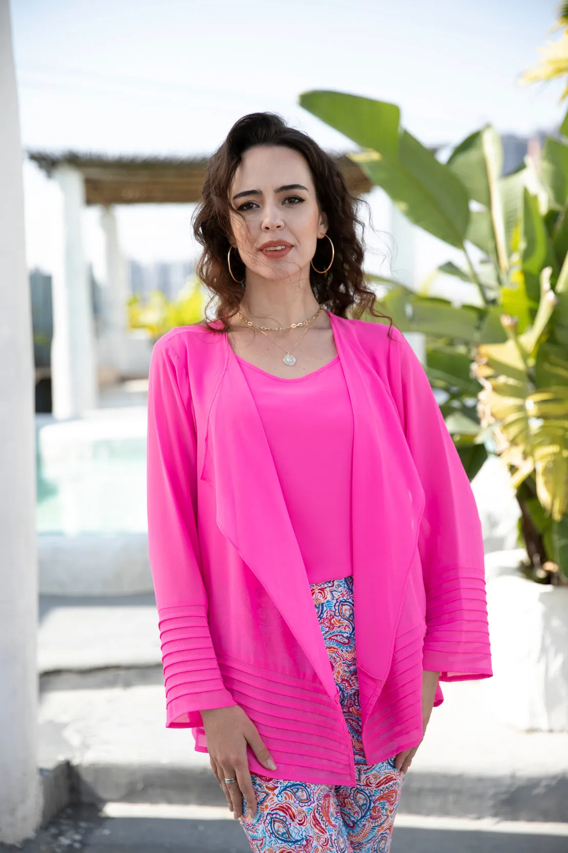 Cardigan Sheer Pleat SALE
