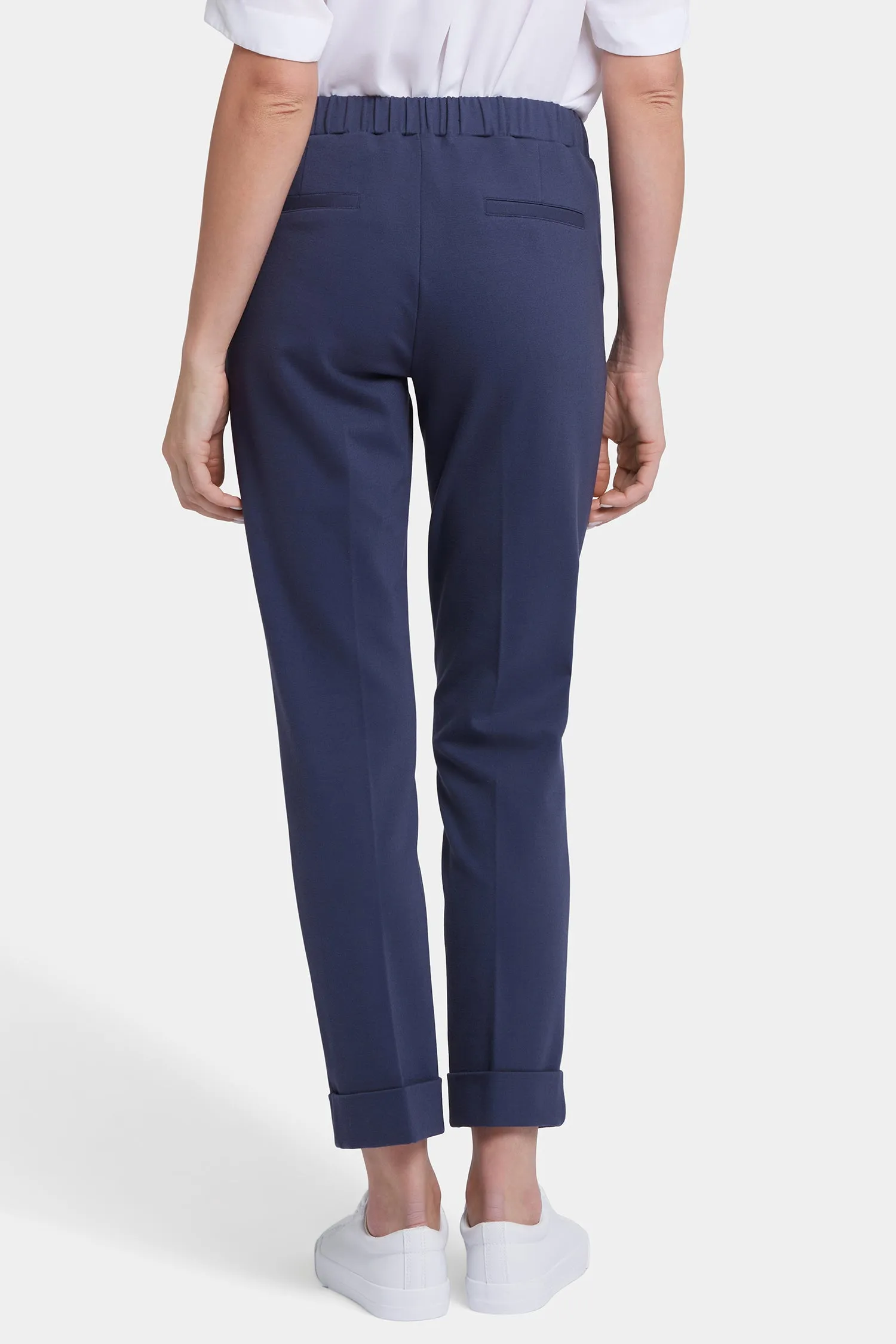 Cassidy Ankle Pull-On Trouser Pants - Oxford Navy