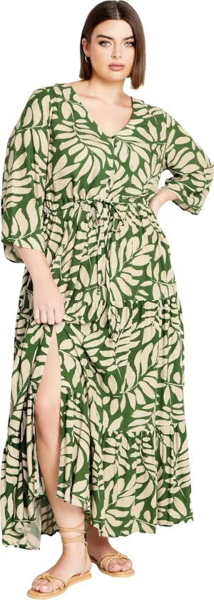 City Chic Plus Size Dress, Endless Sun Print Maxi Dress