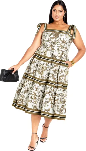 City Chic Women's Plus Size Alison Border Dress