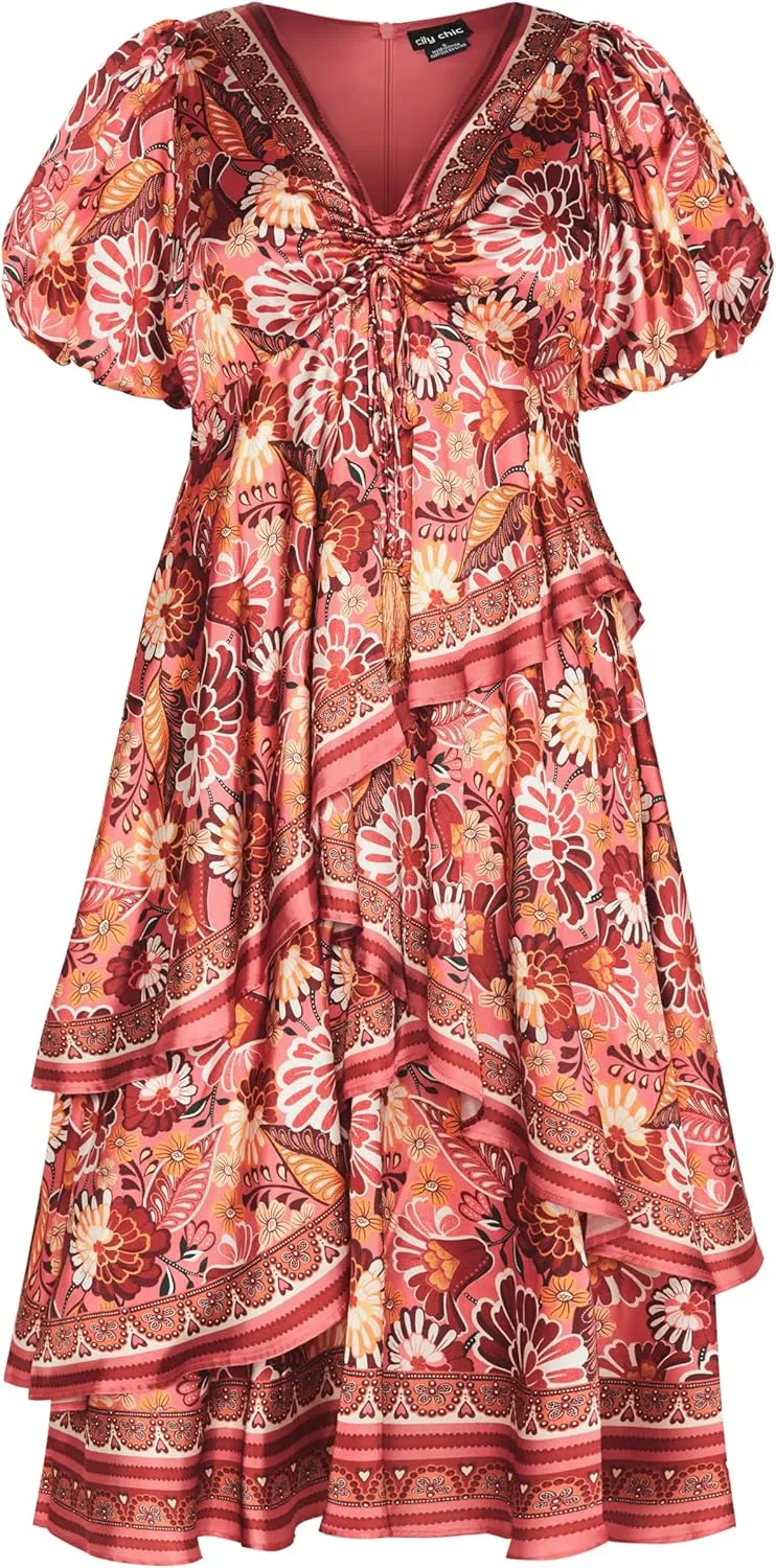 City Chic Women's Plus Size Drama Queen Dress