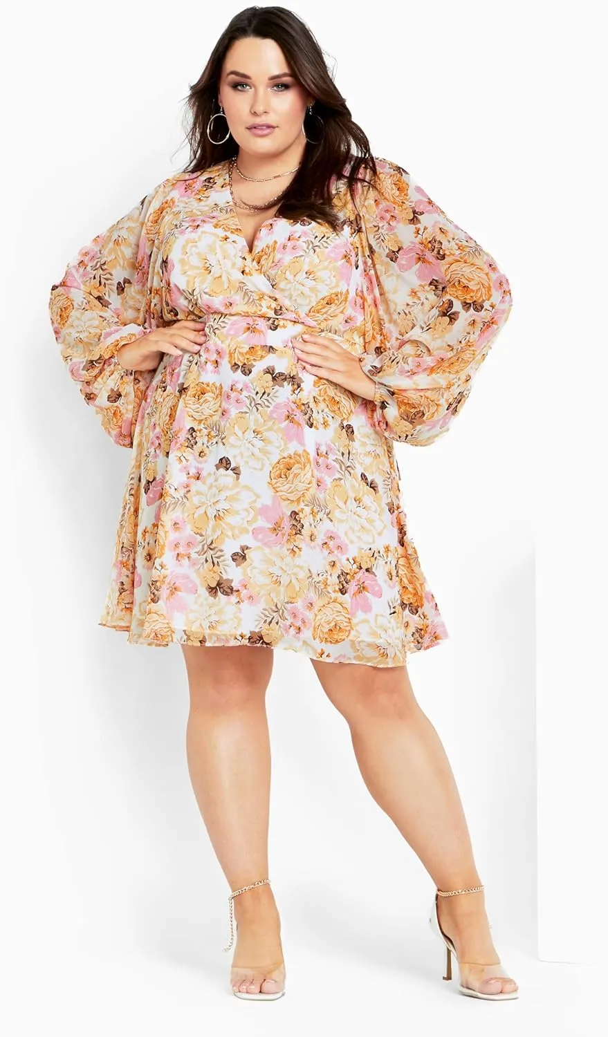 City Chic Women's Plus Size Juliet Print Dress