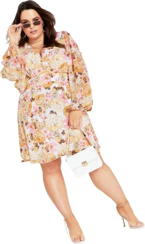 City Chic Women's Plus Size Juliet Print Dress