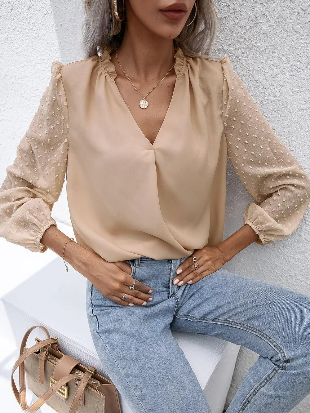 Confidently Stylish Long Sleeve Black Blouse