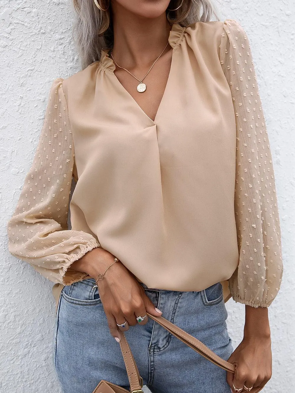 Confidently Stylish Long Sleeve Black Blouse