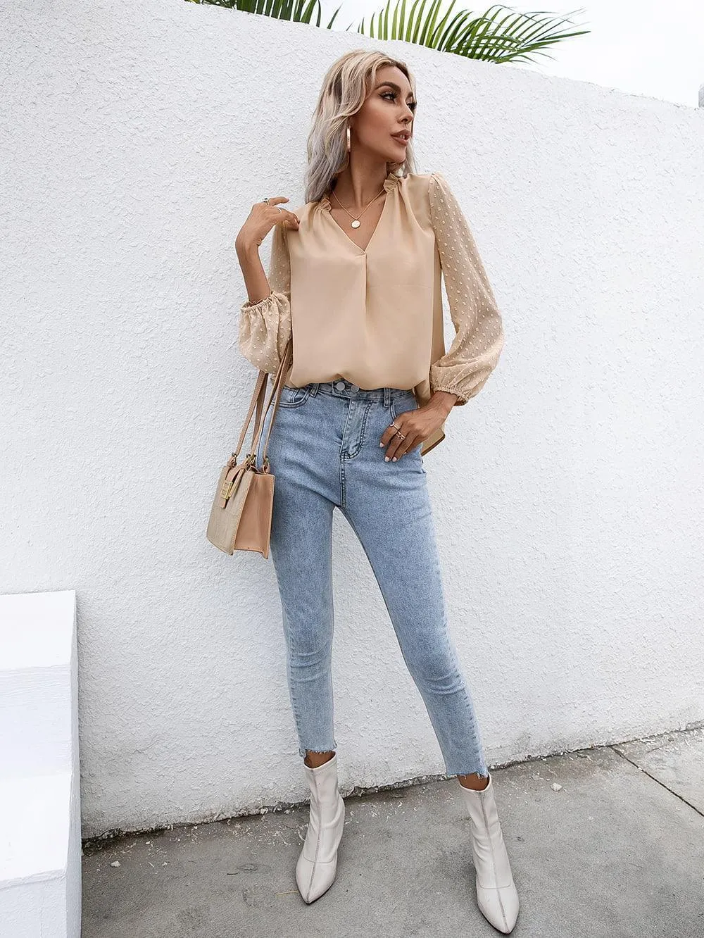 Confidently Stylish Long Sleeve Black Blouse