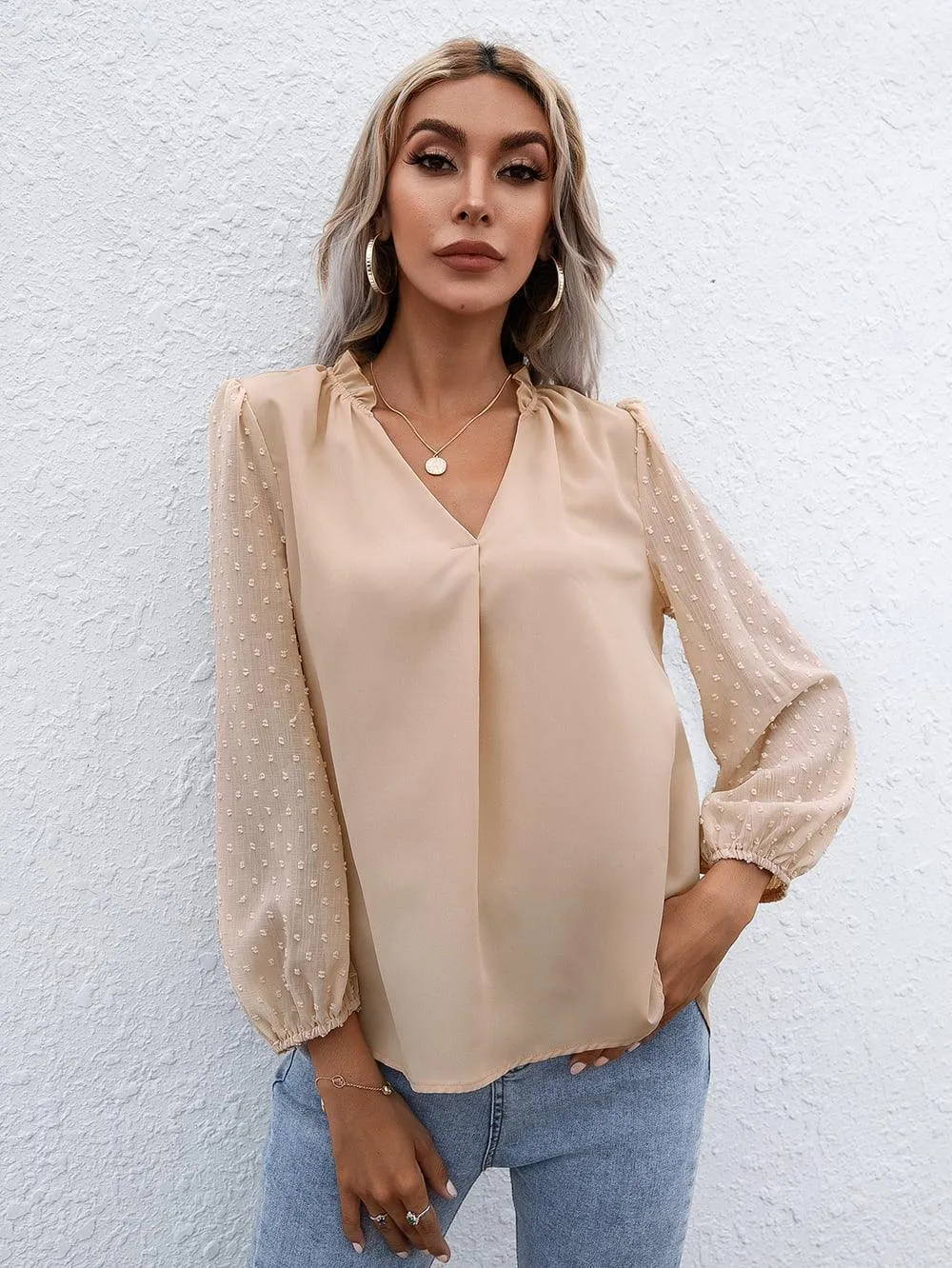 Confidently Stylish Long Sleeve Black Blouse