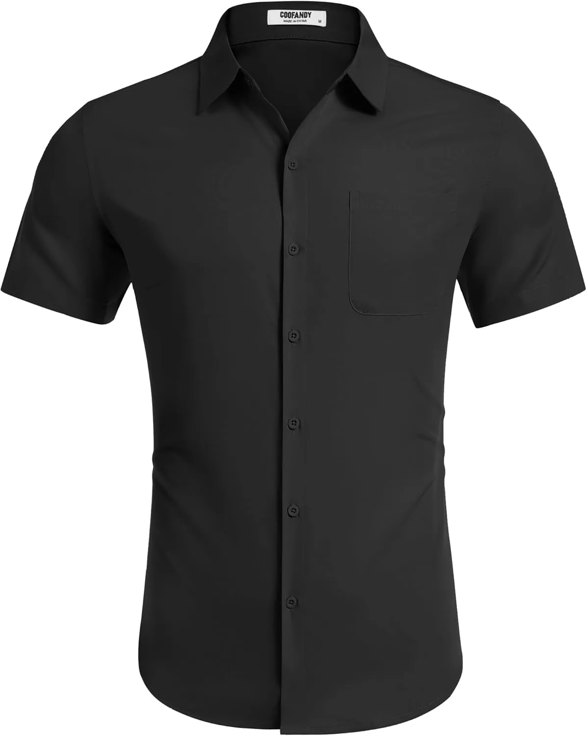 COOFANDY Mens Short Sleeve Dress Shirts Button Down Shirts Regular Fit Business Casual Shirt with Pocket