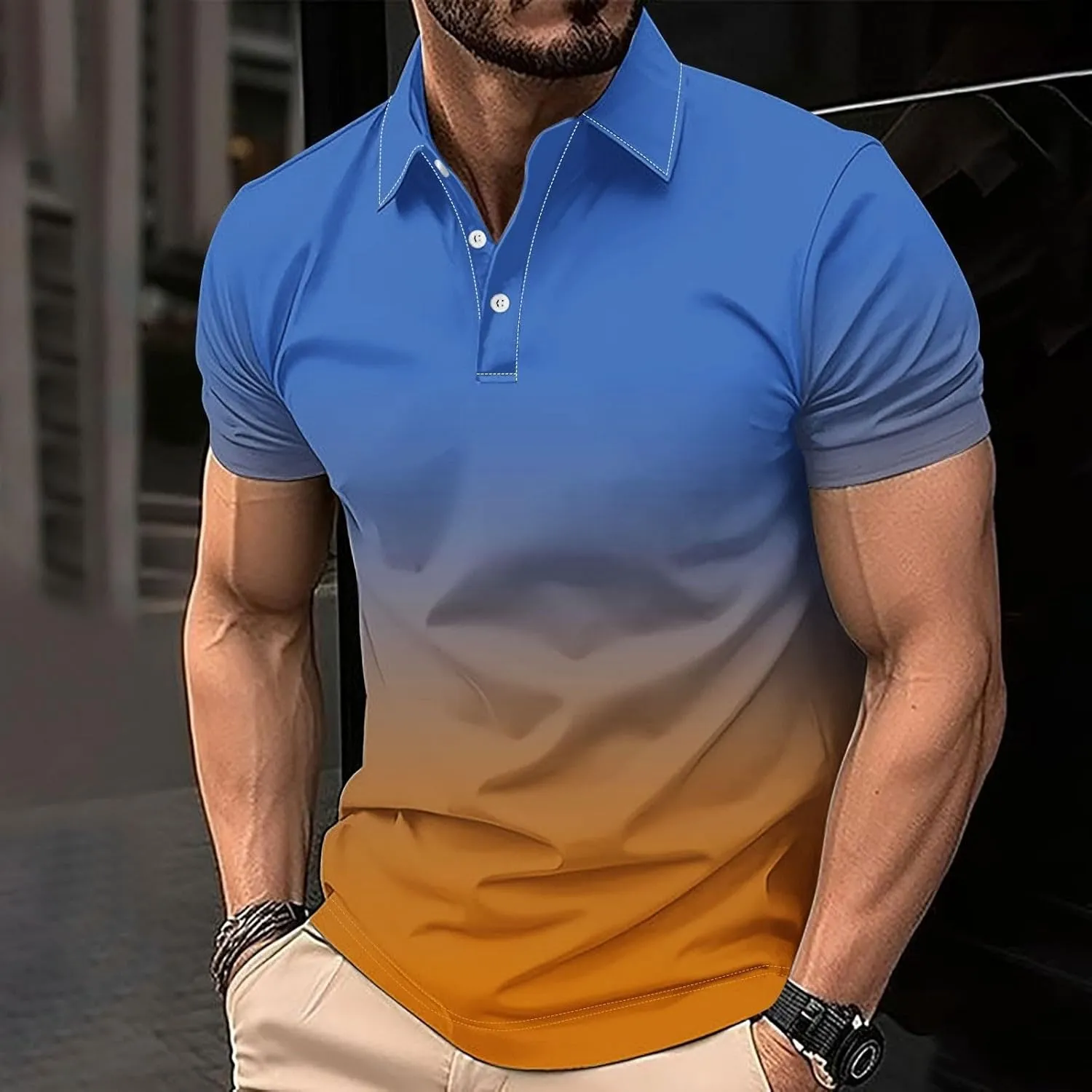 Cool Quick-Dry Vacation T Shirt for Men Relaxed Fit Top Athletic Workout Graphic Summer Outdoor Tunics