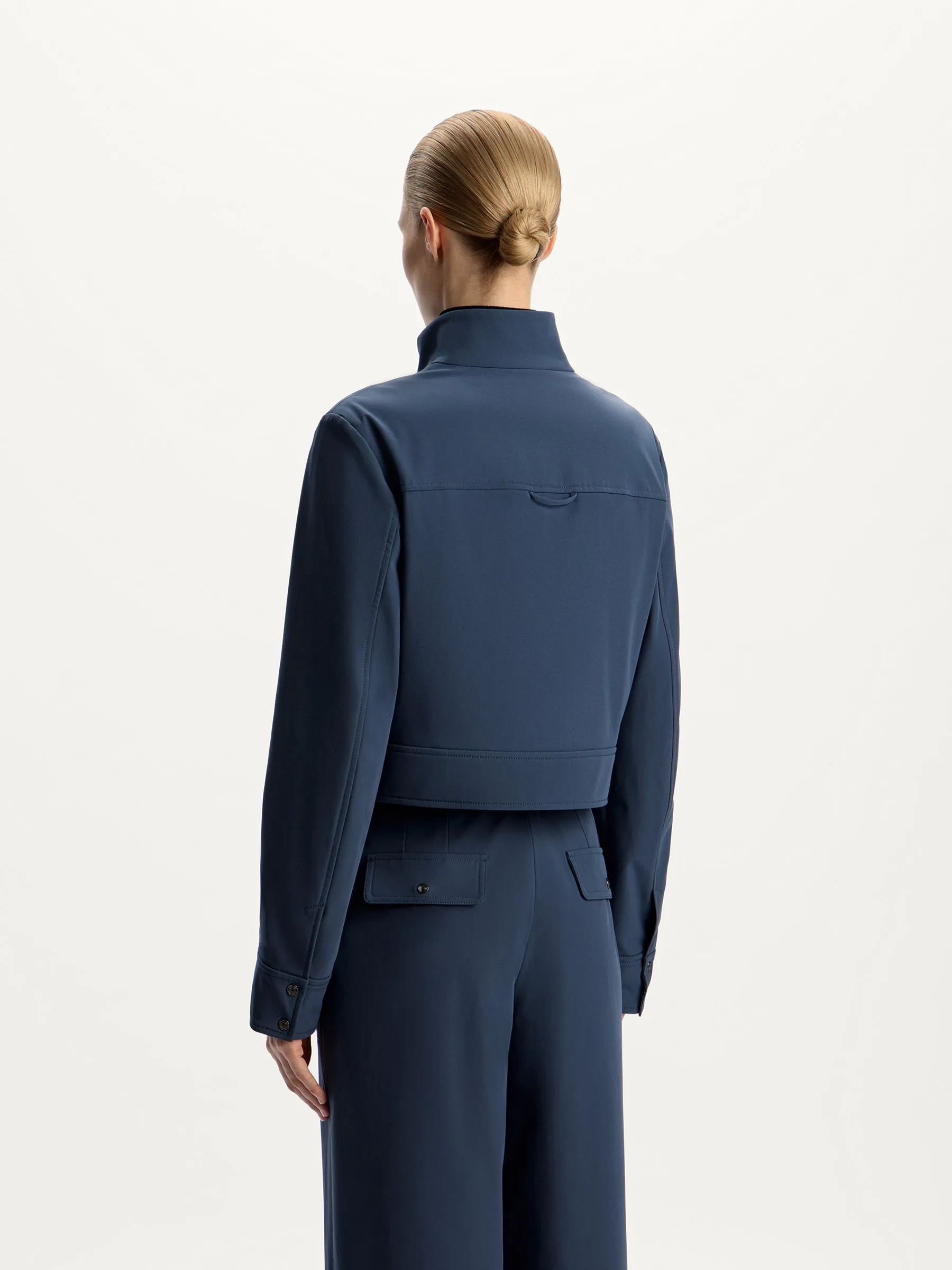 Cropped shell jacket